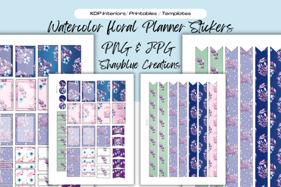 Download Watercolor Floral Planner Sticker Sheets - Sticker sheets Collection
