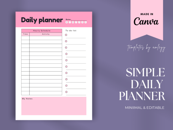 Download Minimal Daily Planner Printable - Simple - Daily planner printable Collection