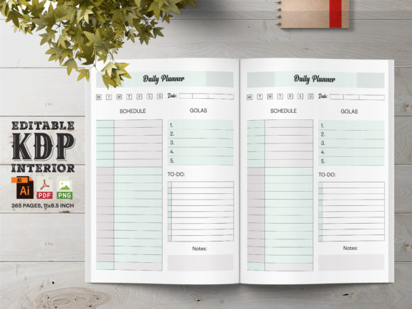 Download Daily Planner Printable Book &amp; KDP - Daily planner printable Collection