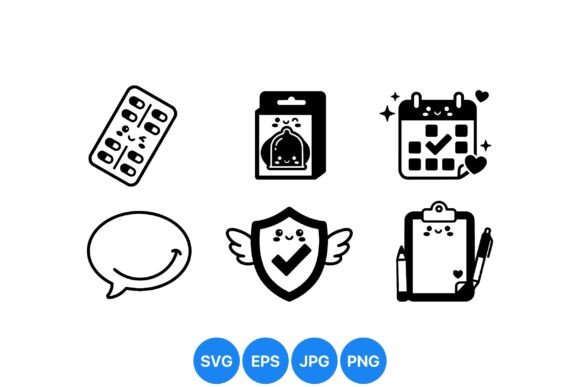 Download Cute Kawaii Planner Icon Set - Cute kawaii planner Collection