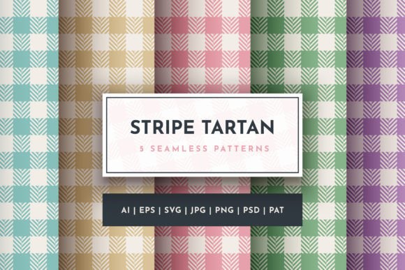 Download Set 5 Seamless Square Tartan Patterns - Premium Resources